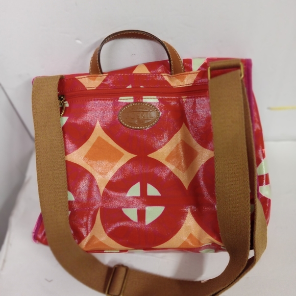 Fossil Bag ,Boho ,Coated Canvas Satchel Shoulder Bag - Picture 9 of 12